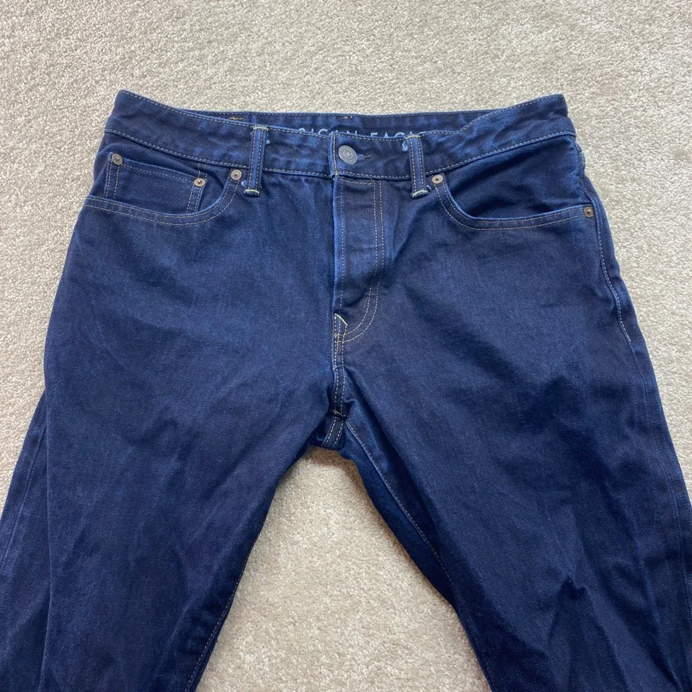 American Eagle Outfitters Jeans Mens 32x32 Slim‎ Taper Dark Wash Button Fly